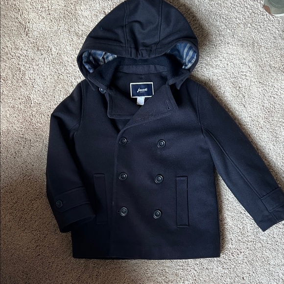 Jacadi Navy Kids Coat with Hood - Picture 1 of 4